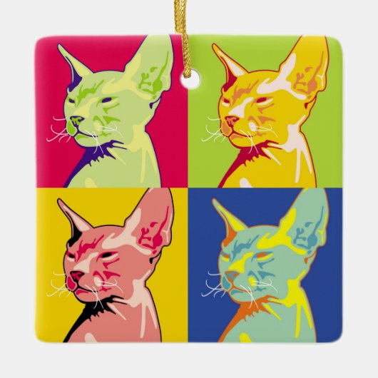 Sphinx cat keramisch ornament (Voorkant)