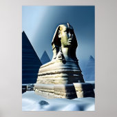 Sphinx dans la neige | AI Art Poster (Devant)