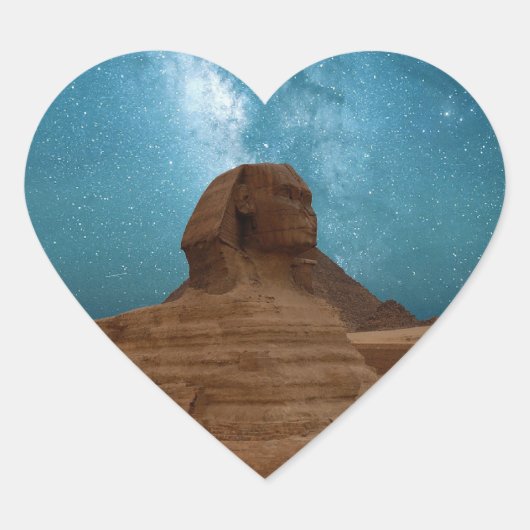 Sphinx: Egypte Hart Sticker (Voorkant)
