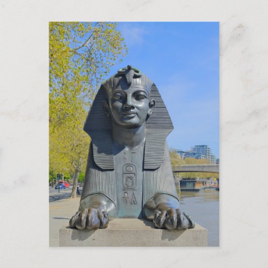 sphinx égyptien, Londres Royaume-Uni Carte postale (Devant)