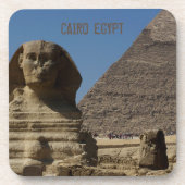Sphinx en Pyramids in Caïro Egypt Souvenir Bier Onderzetter (Voorkant)