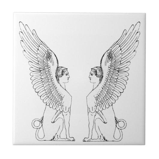 Sphinx-illustratie Tegeltje (Voorkant)