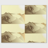 Sphinx in de woestijn cadeaupapier (Vlak)