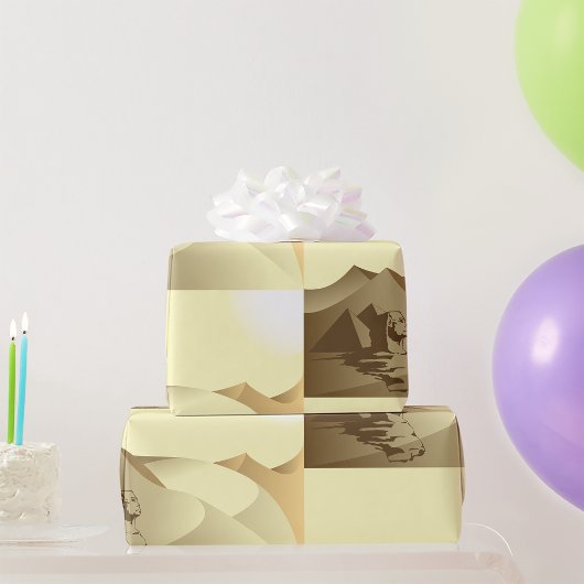 Sphinx in de woestijn cadeaupapier