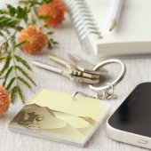 Sphinx in de woestijn sleutelhanger (Voorkant Rechts)