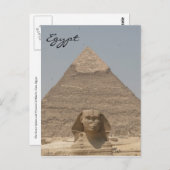 sphinx khafre egypte briefkaart (Voorkant / Achterkant)