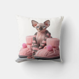 sphinx kitten with socks kussen