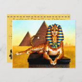 Sphinx met Golden Eyes Briefkaart (Voorkant / Achterkant)