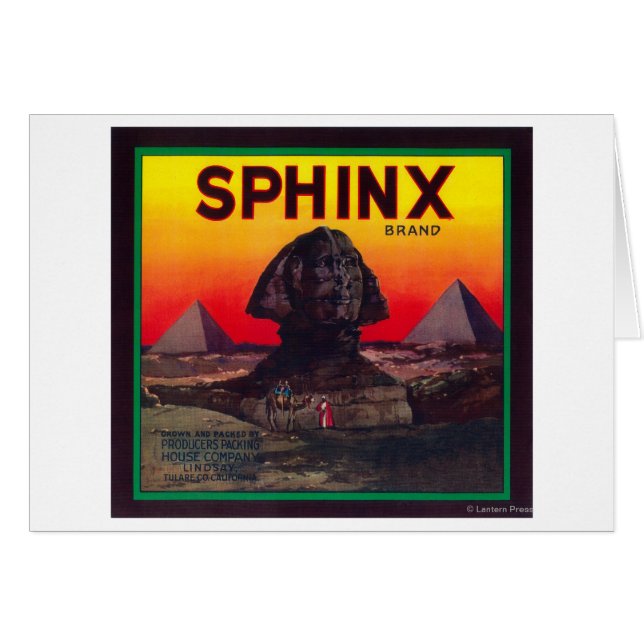 Sphinx Oranje LabelLindsay, CA (Voorkant Horizontaal)