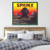 Sphinx Oranje LabelLindsay, CA Canvas Afdruk (Insitu (Slaapkamer))