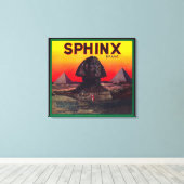 Sphinx Oranje LabelLindsay, CA Canvas Afdruk (Insitu (Houten vloer))
