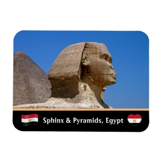 Sphinx, Pyramids, Caïro en oud Egypte/UNESCO Magneet (Horizontaal)