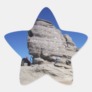 Sphinx uit Bucegi Mts, Roemenië coole megalith Ster Sticker