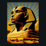 Sphinx Wonders of the World Pop Art Poster<br><div class="desc">Découvrez le mystère du Sphinx - Une représentation pop Art Apportez l'émerveillement énigmatique du Sphinx à votre maison ou bureau avec cette représentation pop art saisissante. Le Grand Sphinx de Gizeh, une magnifique statue au corps de lion et à la tête d'un être humain, garde depuis des milliers d'années les...</div>