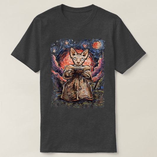 Sphyn Cats Starry Night Tshirt cadeau pour femmes  (Design devant)