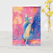 Sphynx Cat #2 Wenskaarten Kaart (Gele Bloem)