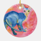 Sphynx Cat 7 Keramisch Ornament (Achterkant)