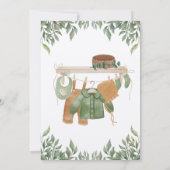 Sphynx Cat Boy Boho Greenery Baby shower Kaart (Achterkant)