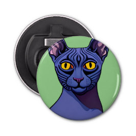 Sphynx Cat Button Flesopener