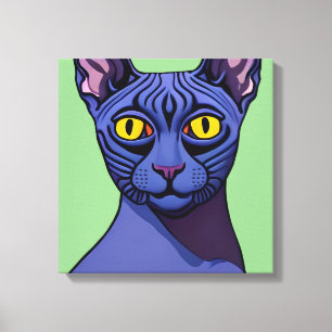 Sphynx Cat Canvas Afdruk
