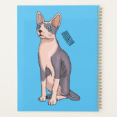 Sphynx cat cartoon illustration (Dos)
