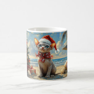 Sphynx Cat Christmas  Beach Koffiemok