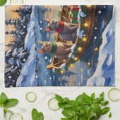 Sphynx Cat Christmas Boat Holiday Theedoek (Gevouwen)