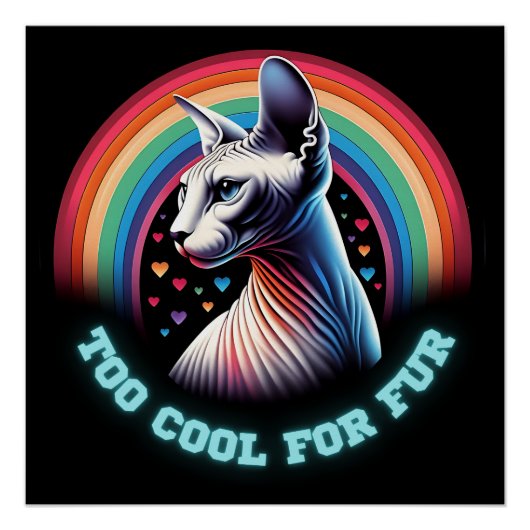 "Sphynx Cat Funny Sayings" Wandkunst Glanzend Post Perfect Poster (Voorkant)