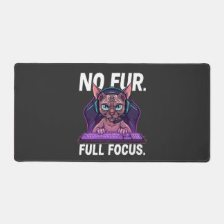 Sphynx Cat Gamer Full Focus Neon Art Bureaumat