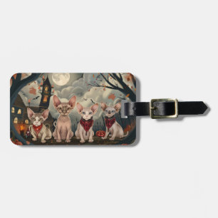 Sphynx Cat Halloween Spooky Bagagelabel