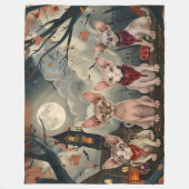 Sphynx Cat Halloween Spooky Fleece Deken (Voorkant)