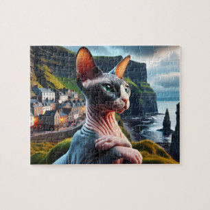 Sphynx Cat Jigsaw Puzzle Cliffs de Moher Irlande
