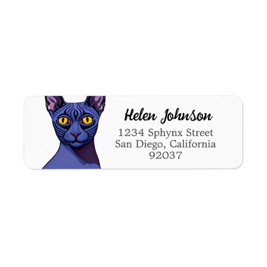 Sphynx Cat Label (Voorkant)