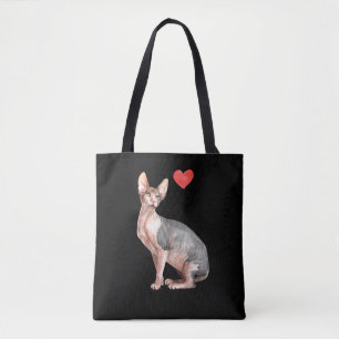 Sphynx Cat Lover Kitten Heart Draagtas