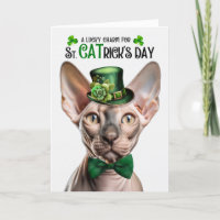 Sphynx Cat Lucky Charm St CATrick's Day