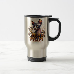 Sphynx Cat Mom Moederdag Travel Mug met handvat Reisbeker