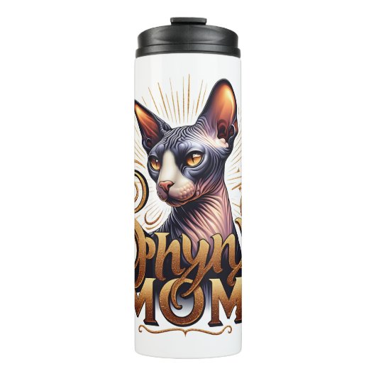 Sphynx Cat Mom Moederdag Travel Mug Tumbler Thermosbeker (Voorkant)