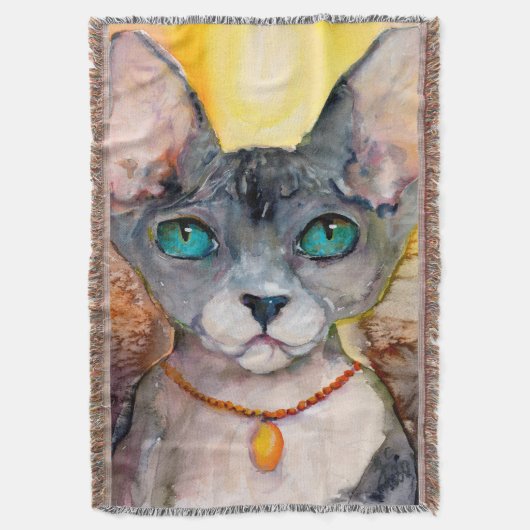 Sphynx Cat Portrait Feline Lovers Dream Gift Deken (Voorkant Verticaal)