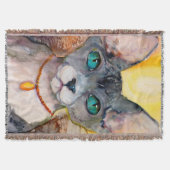 Sphynx Cat Portrait Feline Lovers Dream Gift Deken (Voorkant)