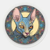 Sphynx Cat Round Sticker (Voorkant)