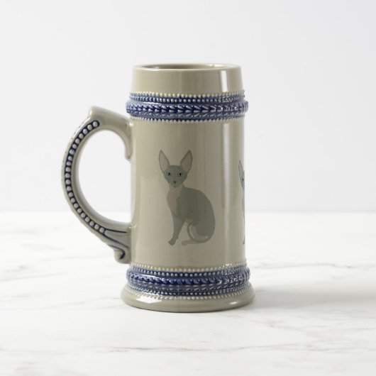 Sphynx Cat Stein Bierpul (Links)