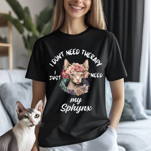 Sphynx Cat Therapy-Humor T-shirt