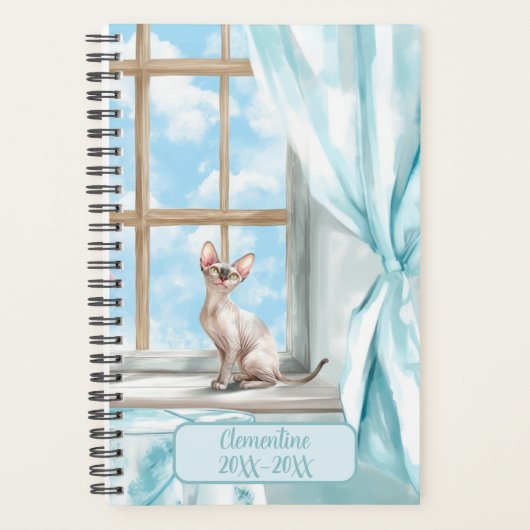 Sphynx Cat Undated Appointment Book Diary (Devant)