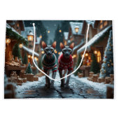 Sphynx Cats Christmas Snow Holiday Groot Cadeauzakje (Voorkant)