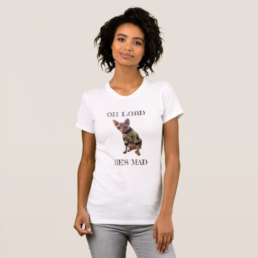 Sphynx Chat Funny T-Shirt (Devant entier)