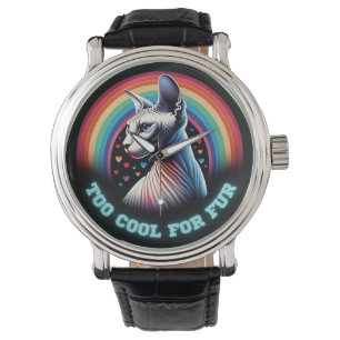 Sphynx Chat Montre Chat Chaton sans cheveux Kitten