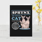 Sphynx Coolest Cat | Sphynx Cats Kaart (Gele Bloem)