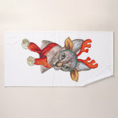 Sphynx de Noël (Serviette de bain)