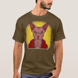 Sphynx Haarloze Kat Tattoo Sfinx Cool Sas T-shirt