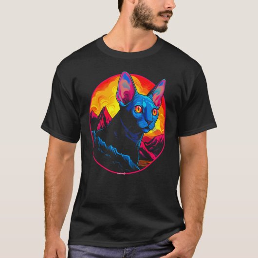 Sphynx Hairless Cat Mountain T-shirt (Voorkant)